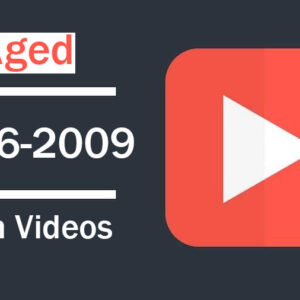 Aged YouTube profiles created between 2006 and 2009 with existing videos